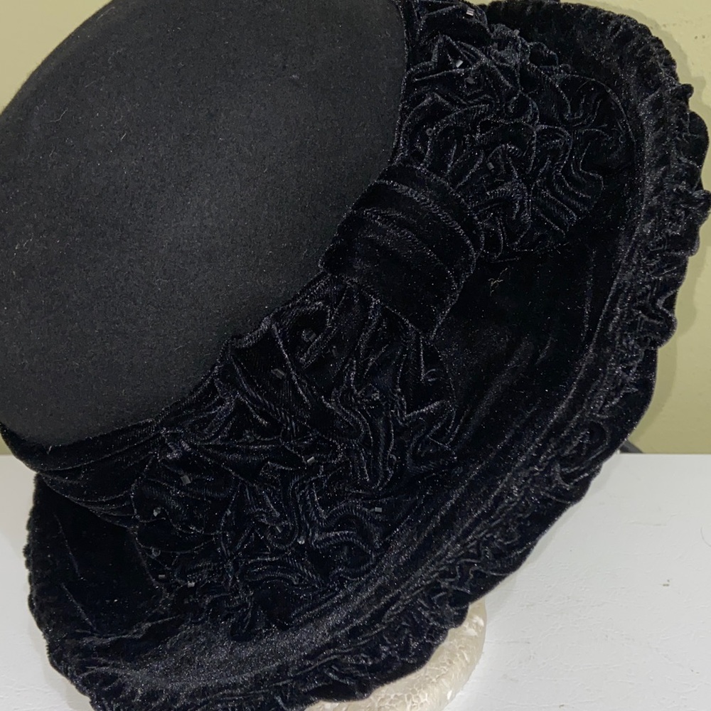 NWT Beautiful Velvet Dress / Church Hat by Plaza Suite